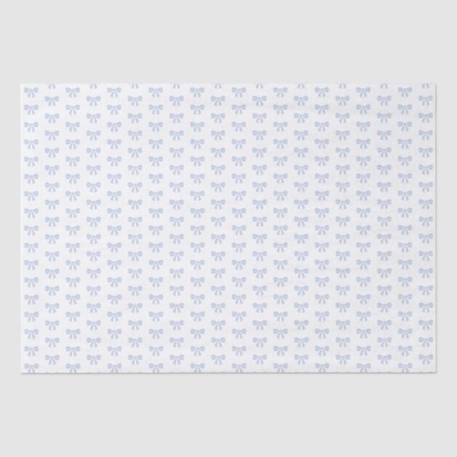 Little Blue Bow Baby Shower Boy Birthday  Tissue Paper (Front)