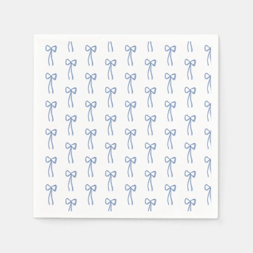 Little Blue Bow Paper Napkin