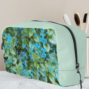 Little Blue Brunnera Flowers Floral Dopp Kit