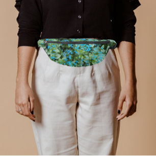 Little Blue Brunnera Flowers Floral Fanny Pack