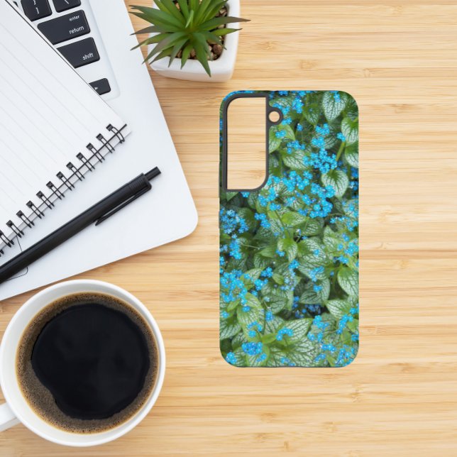 Little Blue Brunnera Flowers Floral Samsung Galaxy Case (In Situ)