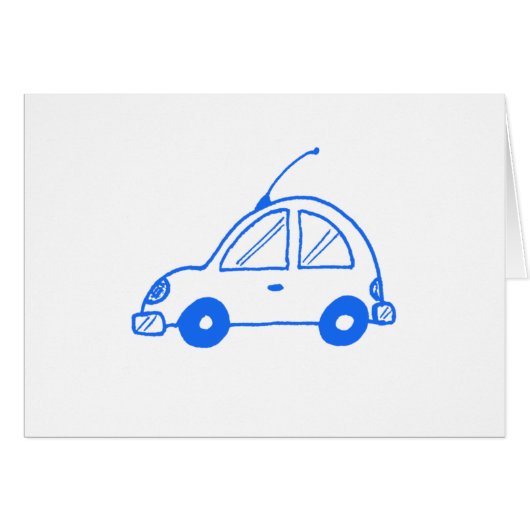 Little blue car cards (Front Horizontal)