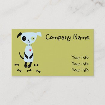 Little Blue Dog Business Cards by DoggieAvenue at Zazzle