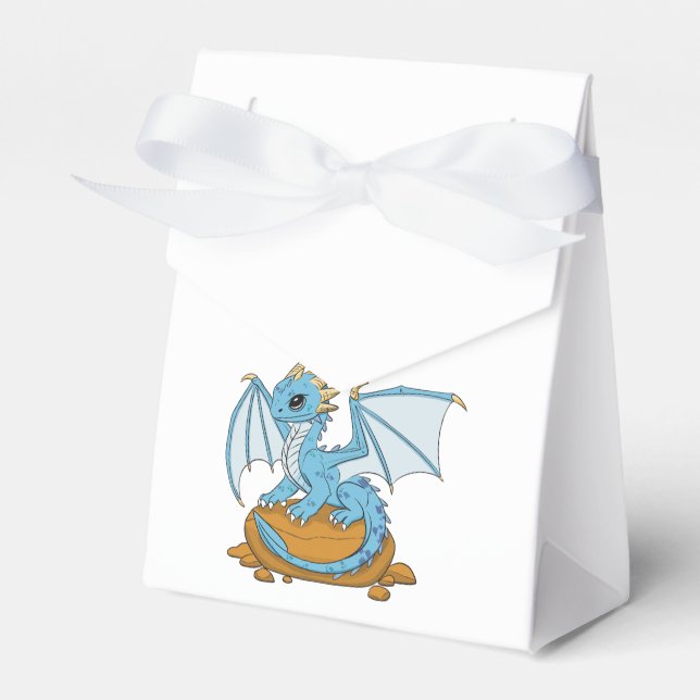 Little Blue Dragon Favor Boxes (Front Side)