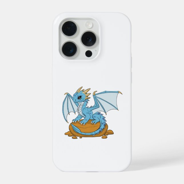 Little Blue Dragon Iphone Case (Back)