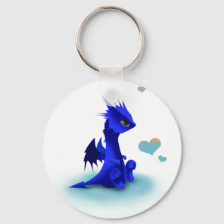 Little blue dragon of love keychain