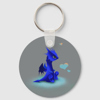 Little blue dragon of love keychain
