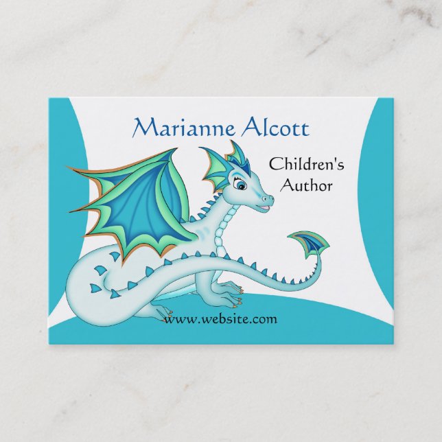 Little Blue Dragon Profile Card (Front)