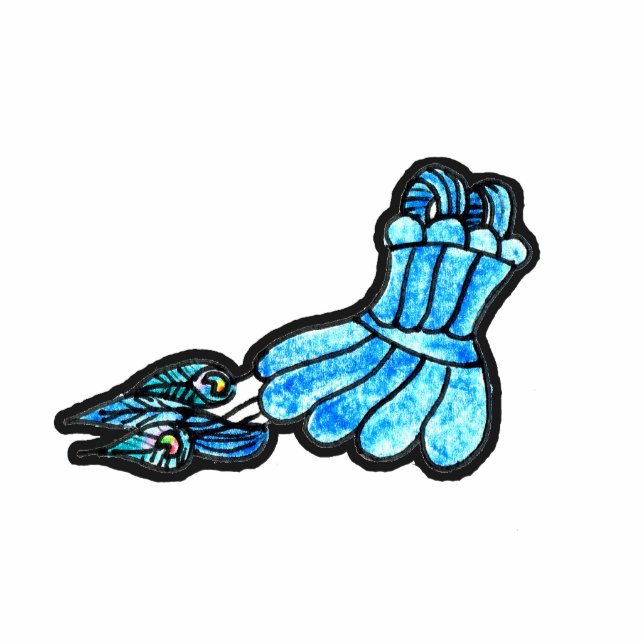 Little Blue Dress Shape Pin Cutout (Front)