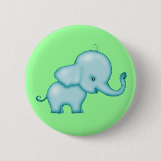 Little Blue Elephant Pinback Button