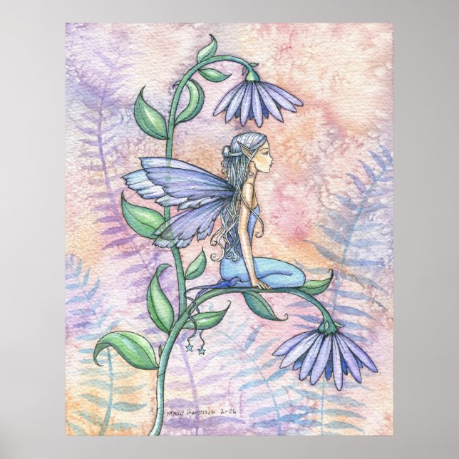 Little Blue Fairy Poster by Molly Harrison (Front)