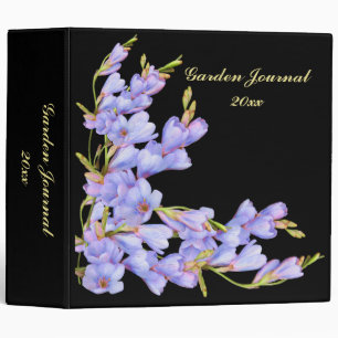 Little Blue Flowers Garden Journal 3 Ring Binder