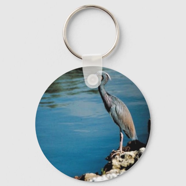 Little blue heron keychain (Front)