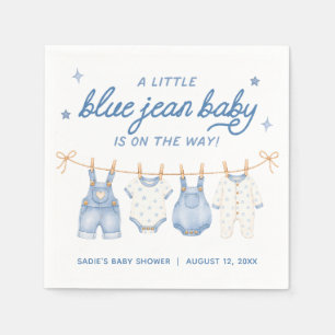 Little Blue Jean Baby Denim Clothesline Shower Napkins
