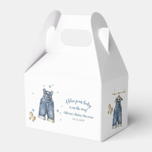 Little Blue Jean Baby Shower Favor Boxes