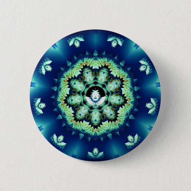 Little Blue Man Button (Front)