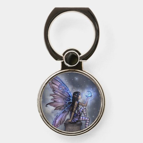 Little Blue Moon Fairy Art by Molly Harrison Phone Ring Stand