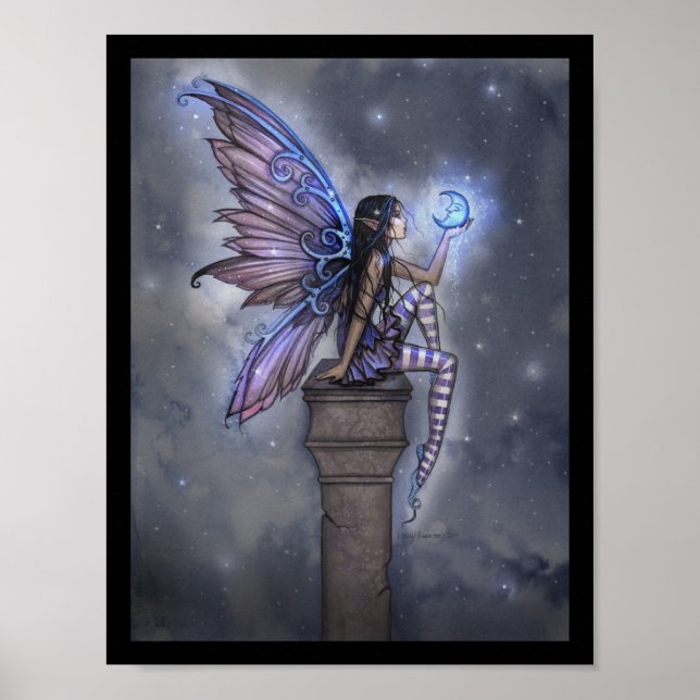 Little Blue Moon Fantasy Fairy Poster (Front)