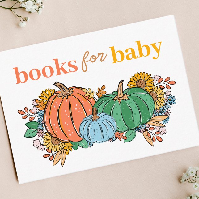 Little Blue Pumpkin Autumn Books for Baby Enclosure Card (Creator Uploaded)