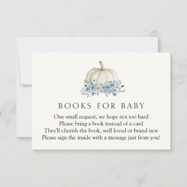 Little Blue Pumpkin Books for Baby  Enclosure Card (Front)