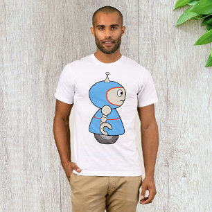 Little Blue Robot Mens T-Shirt