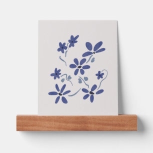 Little Blue Romantic Flowers Picture Ledge