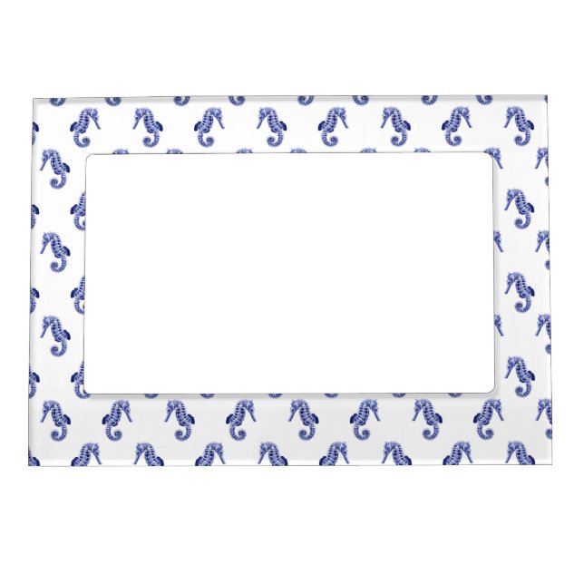 Little blue seahorses magnetic frame (Front)