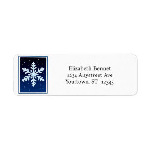 Little Blue Snowflake Label