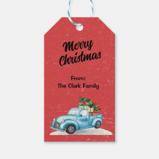 Little Blue Truck Christmas Tree Gift Tags