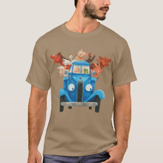 Little blue truck with farm animals classic illust T-Shirt