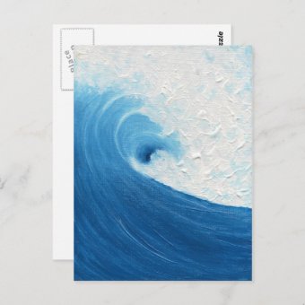 Little Blue Wave Postcard | Zazzle