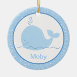 Little Blue Whale Customized Ornament at Zazzle