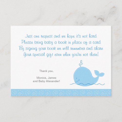 Little Blue Whale Enclosure Cards Announcements
