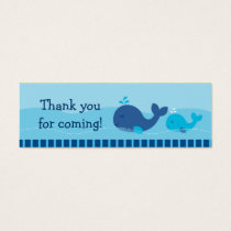 Little Blue Whale Goodie Bag Tags Gift Tags
