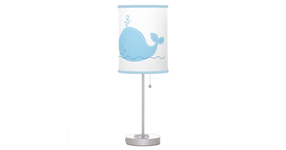 Little Blue Whale Nursery Lamp Zazzle Com