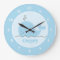 Little Blue Whale Personalized Wall Clock