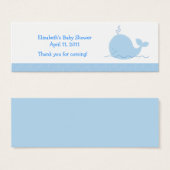 Little Blue Whale Shower / Birthday Favor Tag (Front & Back)
