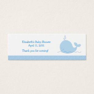 Little Blue Whale Shower / Birthday Favor Tag