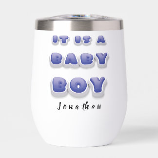 Little Blue Wonders:Celebrating Baby Boy Drinkware Thermal Wine Tumbler