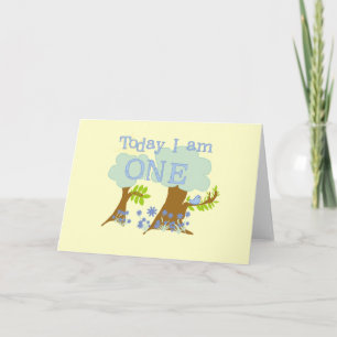 Little Bluebird 1st Birthday Tshirts and Gifts Card