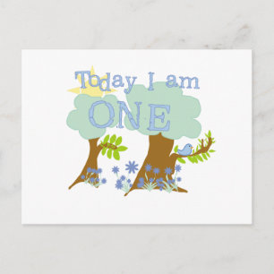 Little Bluebird 1st Birthday Tshirts and Gifts Postcard