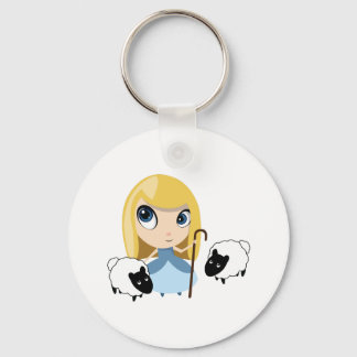 Little Bo Peep and her Sheep Keychain