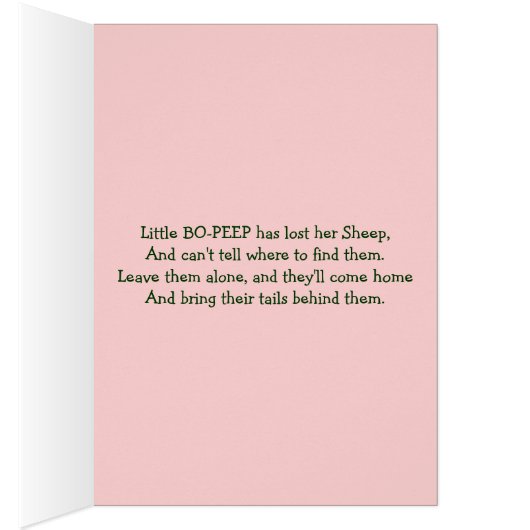 Little Bo-Peep and Missing Sheep Nursery Rhyme (Inside (Right))