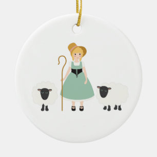 Little Bo Peep Ceramic Ornament