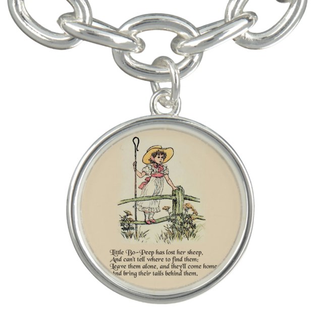 Little Bo-Peep: Classic Kate Greenaway Nursery Charm Bracelet (Design)