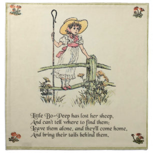 Little Bo-Peep: Classic Kate Greenaway Nursery Cloth Napkin