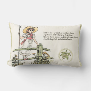 Little Bo-Peep: Classic Kate Greenaway Nursery Lumbar Pillow