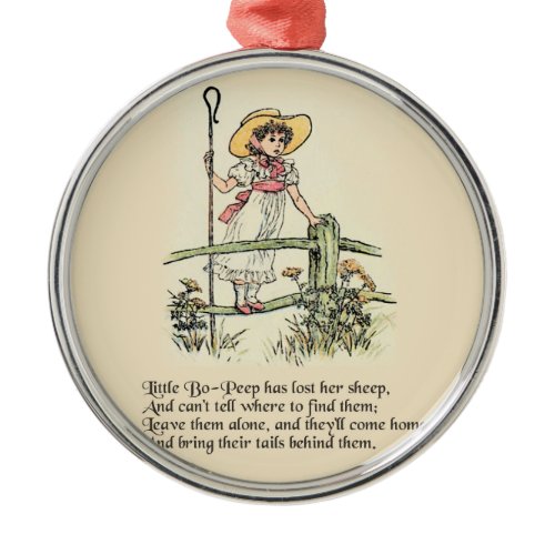 Little Bo-Peep: Classic Kate Greenaway Nursery Metal Ornament