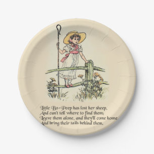 Little Bo-Peep: Classic Kate Greenaway Nursery Paper Plates