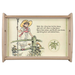 Little Bo-Peep: Classic Kate Greenaway Nursery Serving Tray